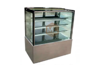 Square glass display counter